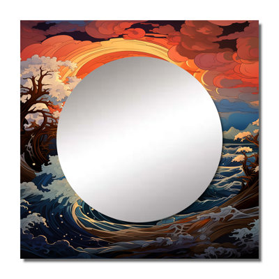 Arcella - Ocean Large Square Mirror Wall Decor For Bedroom
