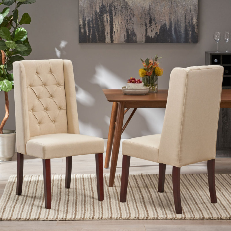 Chaise de salle à manger [ensemble de 2 pièces], Beige