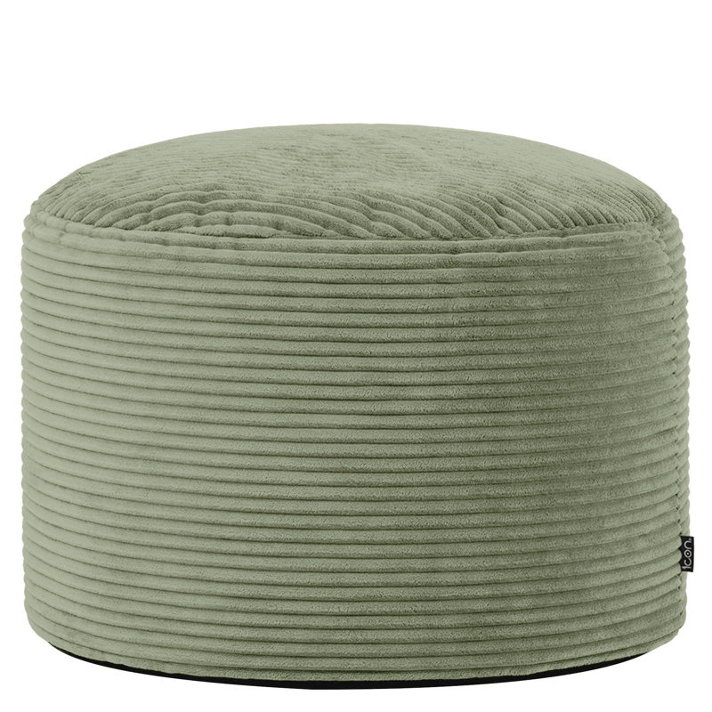 Milano Corduroy Footstool, Sage Green