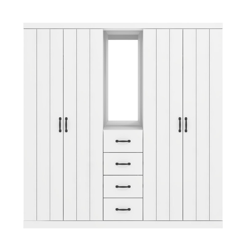 Allington 4 Door 4 Drawer Combi Fitment Wardrobe, White