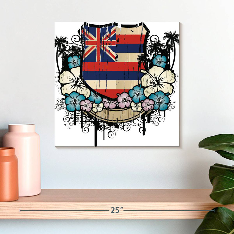 Borges Floral Hawaii Flag
