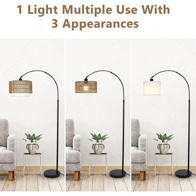 Lampe sur pied à arc avec télécommande