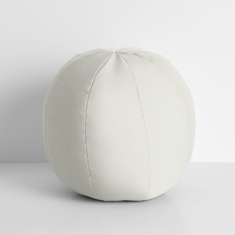  Coussin décoratif intérieur / extérieur en polyester, Blanc, 12 po x 12 po