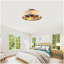 Ventilateur de plafond 20 pouces en tissu de style campagnard avec télécommande pour salon, chambre à coucher et cuisine - NON INCLUS