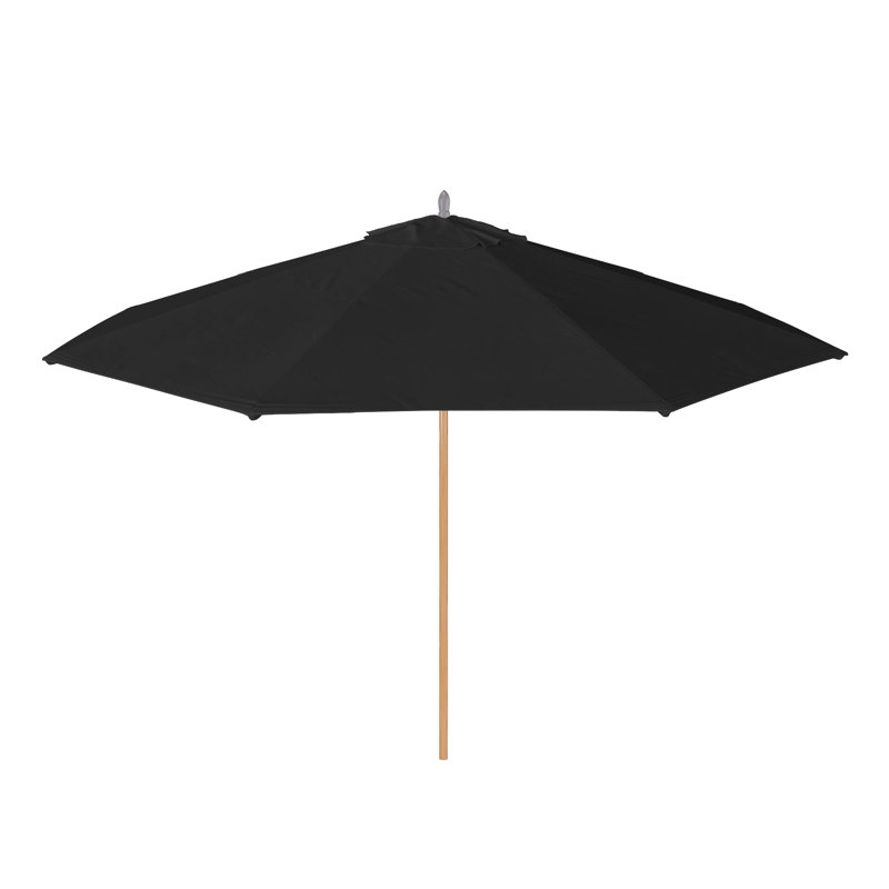 Parasol en teck 11 pi, Noir