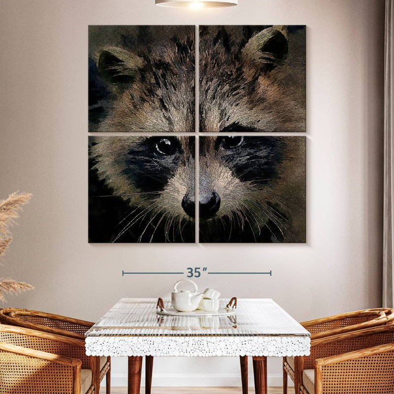 Brampt Racoon, 50" H x 50" W