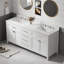 Meuble-lavabo double 72 po avec plateau Ajdina