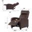 Fauteuil inclinable inclinable en cuir synthétique avec repose-pieds et télécommande pour repose-pieds