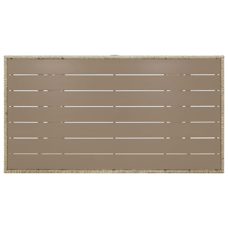 Evanston Rattan Dining Table, Grey, 70cm L x 66cm W x 66cm H