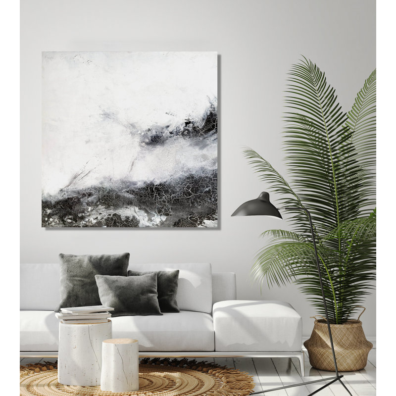 Black & Gray II by John Beard - Artist Enhanced Canvas Print, 48" H x 48" W x 1.5" D