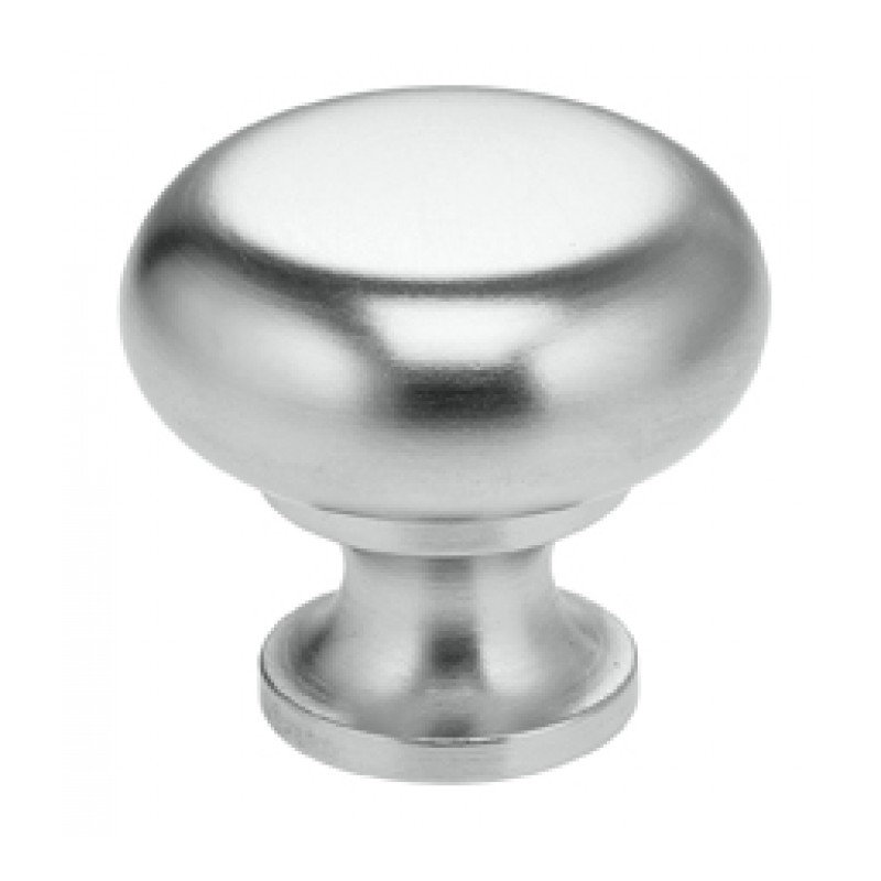 Poignée champignon surdimensionnée, Chrome satiné, H 1,56 po x l 1,56 po x P 1,3 po