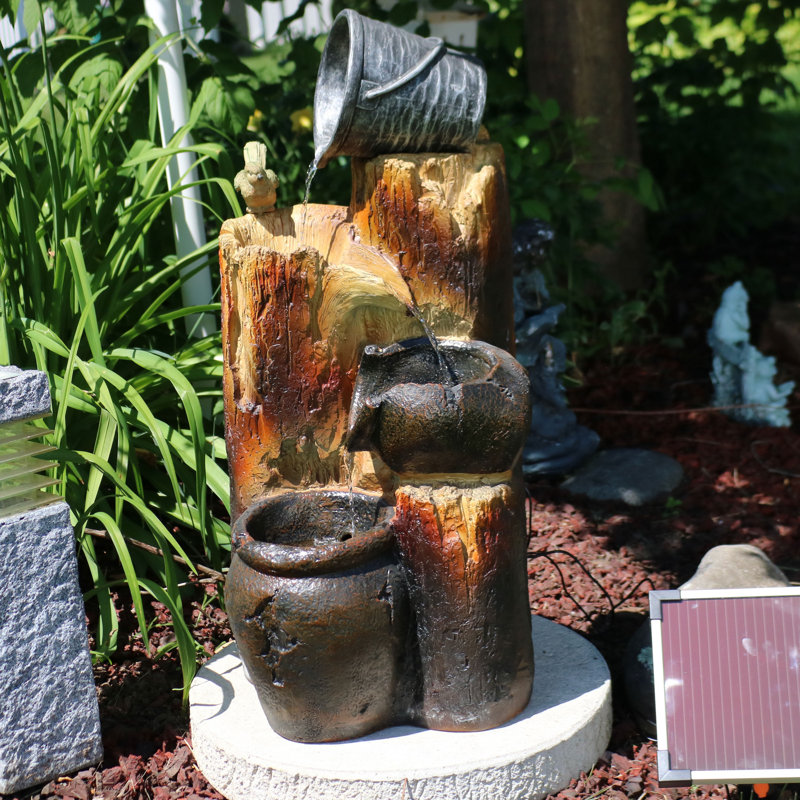 Villarreal Weather Resistant Floor Fountain with Light