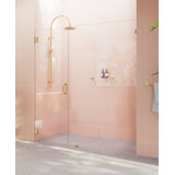 Illume 69.5 in. x 78 in. Fully Frameless Wall Hinge Shower Door