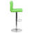 Ahlijah Contemporary Quilted Vinyl Adjustable Height Barstool with Chrome Base-1340993472