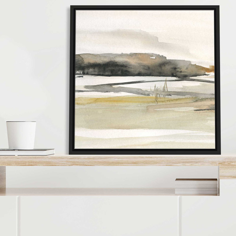 Turnwood Clearing par Susan Jill - Peinture, L 27,5 po x H 27,5 po, Cadre noir