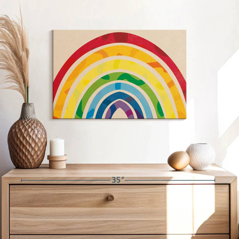 " Patterned Rainbow Canvas Print " by Gen Z Avenue, 16" W x 24" H x 1.5'' D