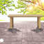 Tables portatives portatives, table basse moderne compacte en bois d'acacia pour la terrasse