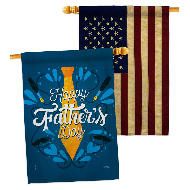 Drapeau de maison décoratif à 2 côtés en polyester / mélange de polyester 40 x 28 po