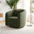 Boucle Polyester Upholstered Swivel Armchair-1201399734