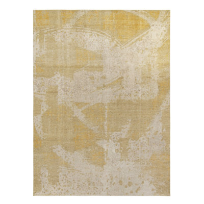 Distressed Homage Hand Knotted Wool Abstract Area Rug