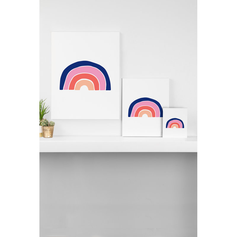 Brierfield Dreams Rainbows, impression sur toile, H 8 po x l 10 po x P 2 po, Rose / Bleu