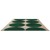 Hand Tufted Geometric Area Rug in Green