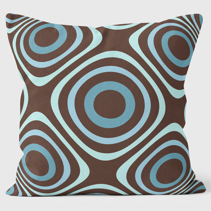 Cosmic Blue Square - Abstract Cushion