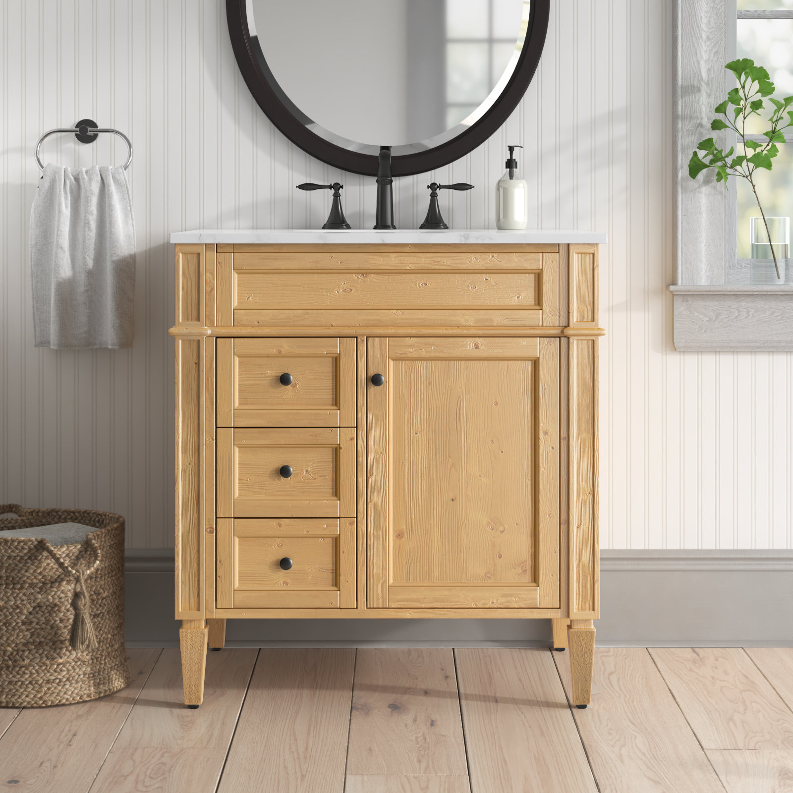 Rivers 32'' Single Bathroom Vanity, Light Brown