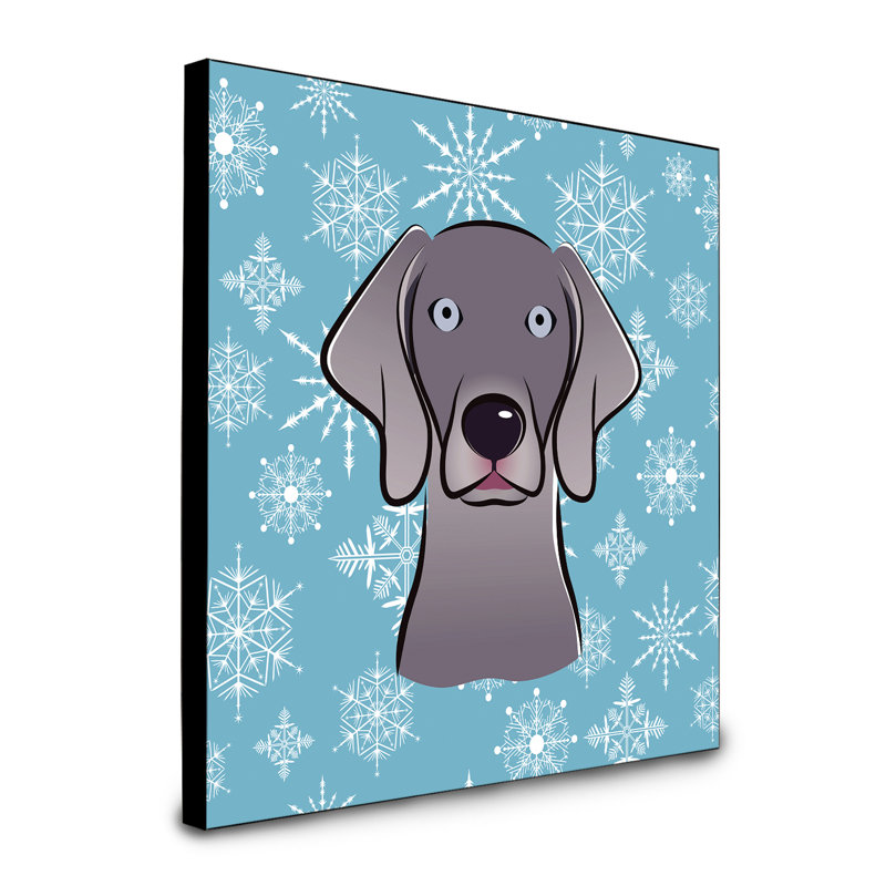 Panneau mural d’art flocon de neige Loula, Weimaraner