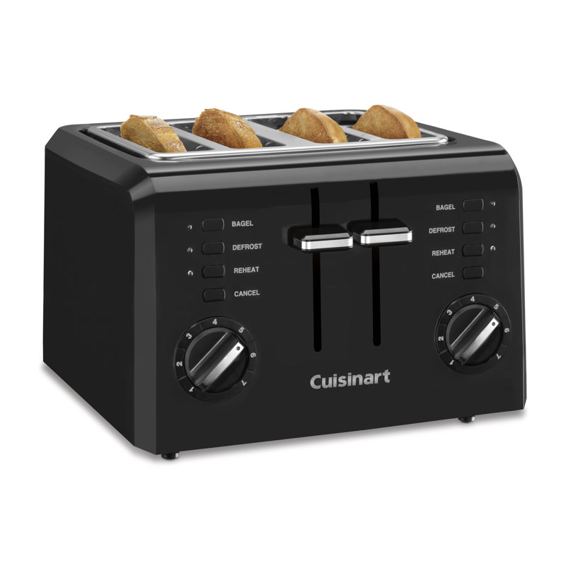 PLASTIC 4-SL TOASTER BLACK