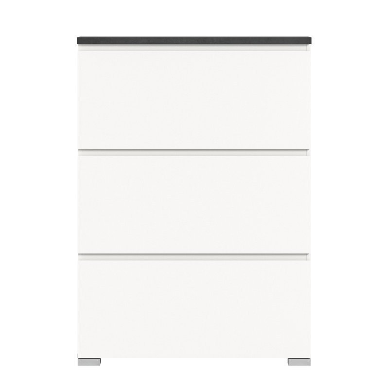 Shoe Cabinet, Black/White