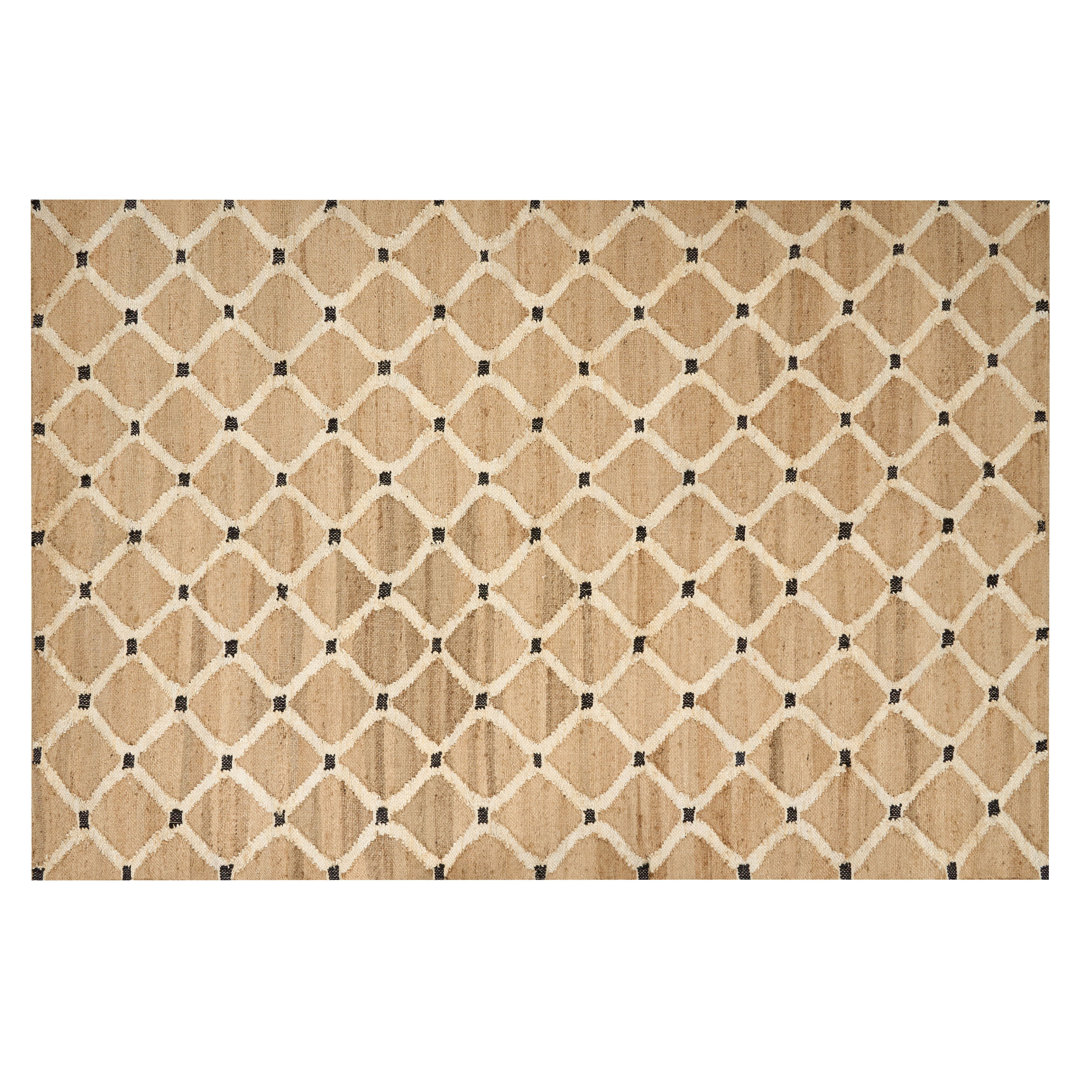 Handgefertigter Teppich Mishawaka in Beige