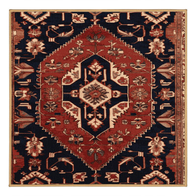 Machine Washable Persian Brown Area Rug