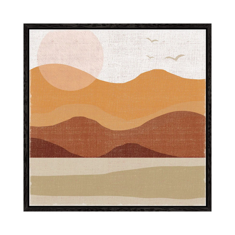Hillsides by Lula Bijoux & Company - Gallery-Wrapped Canvas Giclée on Canvas, 45.72 cm H x 45.72 cm W, Black Framed