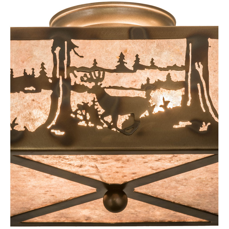 Plafonnier semi-encastré d'extérieur 2 lumières Yokoyama