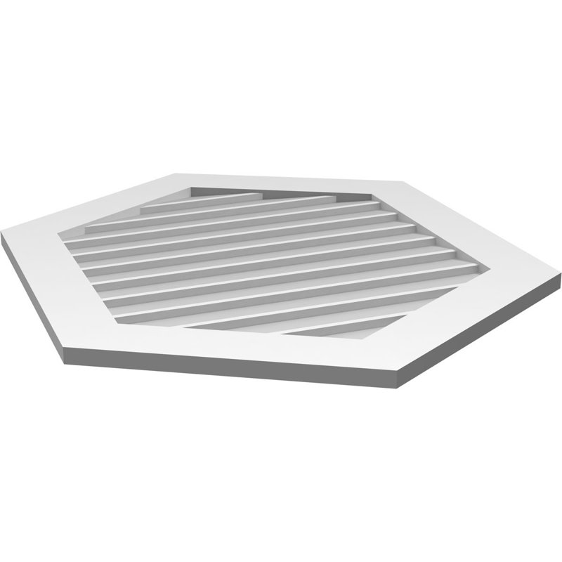 Ventilé vertical à pignon vertical 7/12 po, H 38 po x l 30 po x P 1 po