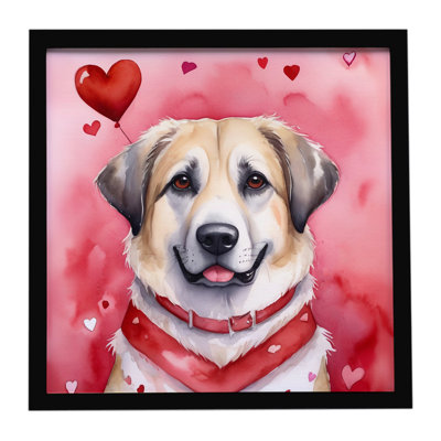 Anatolian Shepherd Dog My Valentine, reproduction d'art encadrée