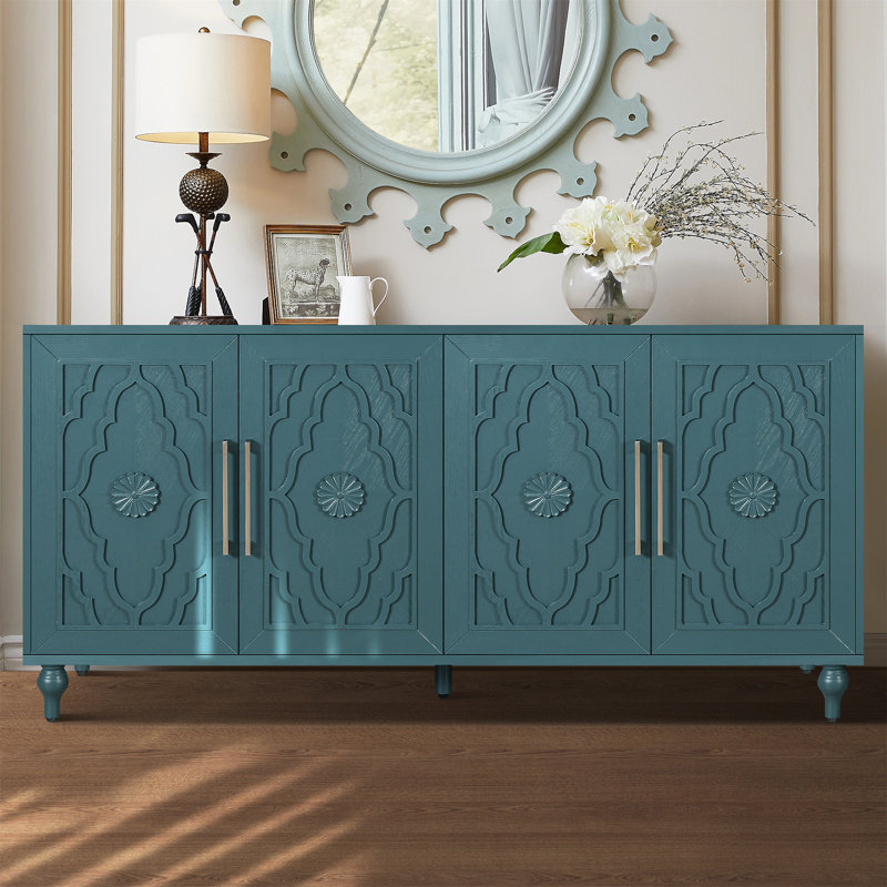 Grande armoire de rangement 63 po avec poignée en métal