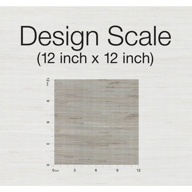 Rouleau de papier peint L 36 pi x l 24 po Jute, Argent / taupe / gris
