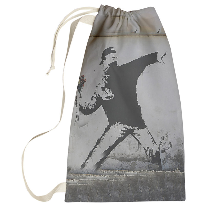 Fabric Laundry Bag with Handles, Small (29" H x 18" W x 1" D)
