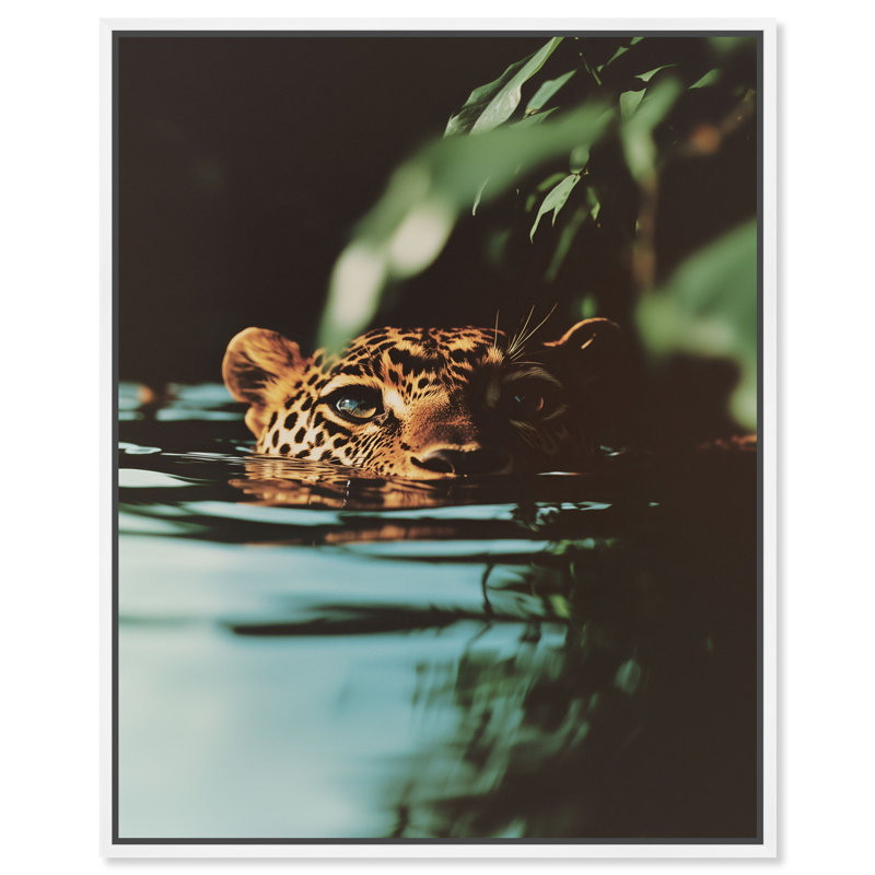 Jungle Watcher II Print by Oliver Gal, 17"H x 21"W, White Floater Frame