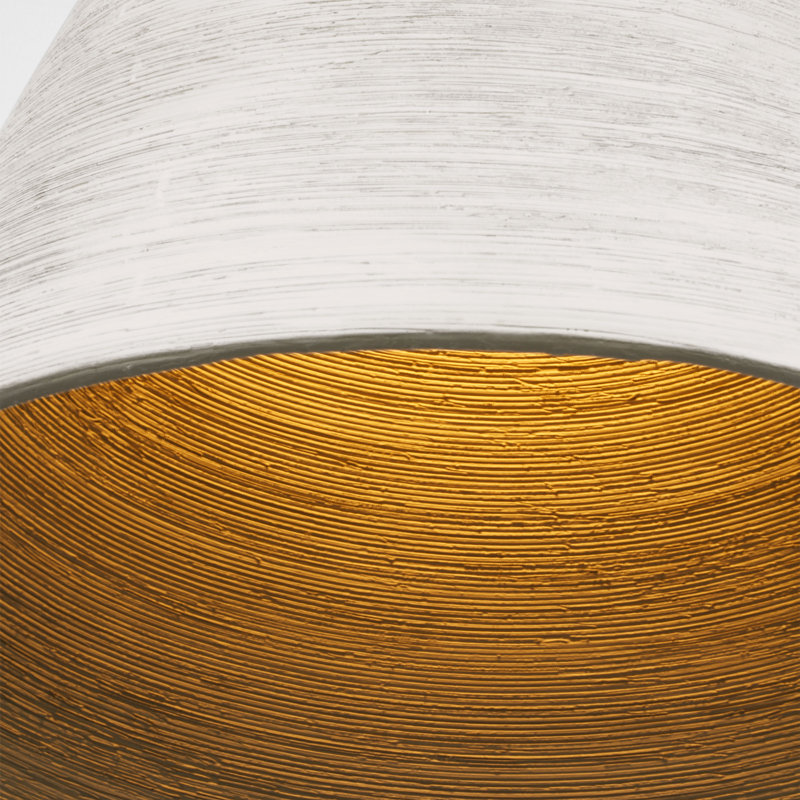 Visual Comfort Modern 1 - Light LED Pendant, 25.8" H x 21" W x 21" D, Cream/Hand Rubbed Antique Brass