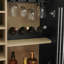Armoire à vin Mid-Century cannelée, support à vin / porte-verres - standard-130482741