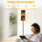  68.5" Standing Floor Lamp Seamless floral Leopard peonies Dimmable Metal Pole Lamp with Linen Lampshade LED Bulb Included