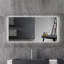 Miroir de salle de bain DEL à DEL, miroir de meuble-lavabo 59 x 30 po 8 000 K avec lumières, miroir de salle de bain étanche en alliage d'aluminium IP54 pour fixation murale, verre flotté CRI90