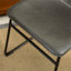 Ensemble de table de salle à manger 7 pièces en bois au fini noir antique avec 6 chaises en similicuir gris-103061561-103061562-103061564-103061566-103061567