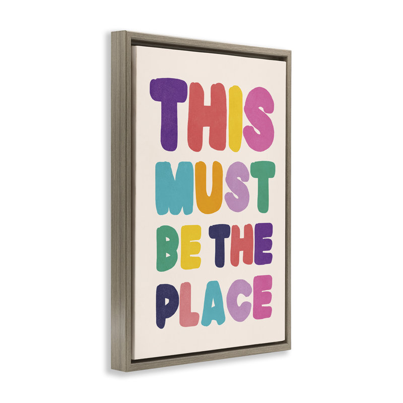 Toile flottante encadrée «Must Be The Place» par Nataly White, Cadre flottant orme Montalcino, H 31 po x l 21 po