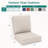 Outdoor Chair Cushions, 24" X 23" High-Density Foam Deep Seat Patio Cushions With Olefin Fabric & Removable Zipper Cover, Outdoor Furniture Replacement Cushions Set Of 5 For Chair Sofa Couch-929996099