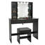 Ensemble coiffeuse avec tabouret et miroir Davisboro-401977709