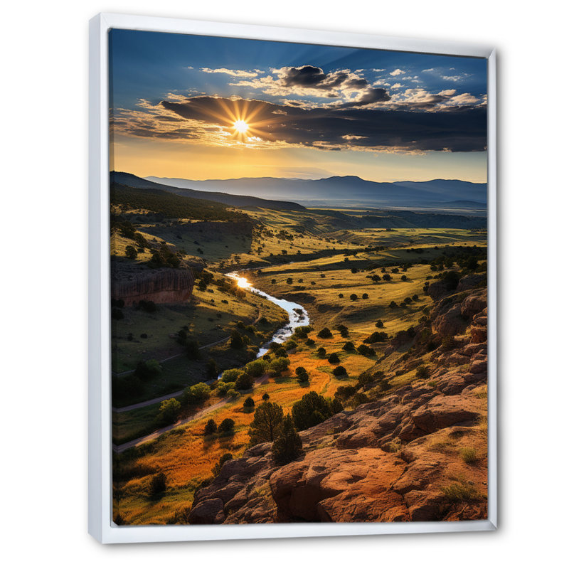 Barraco Colorado Landscape III - reproduction d'art sur toile, Cadre flottant blanc, H 32 po x l 24 po x P 1 po